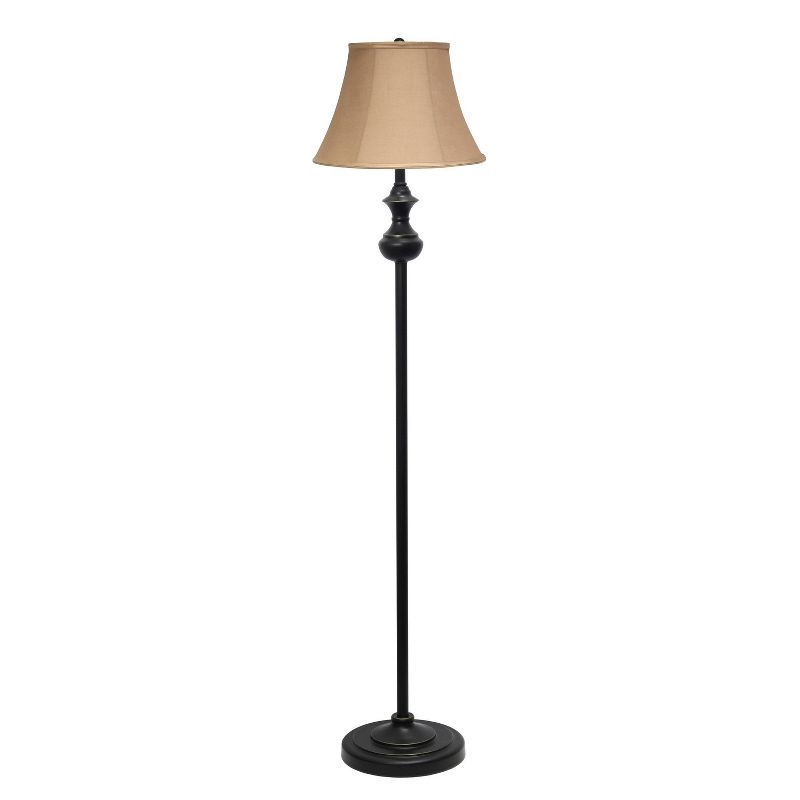 3pk Crafted Lamp Set (2 Table Lamps and 1 Floor Lamp) with Shades Restoration Bronze - Elegant Designs, 5 of 12