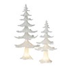 17.5"H and 12.75"H Sullivans Pearlescent Lighted Tree - Set of 2, White - 4 of 4