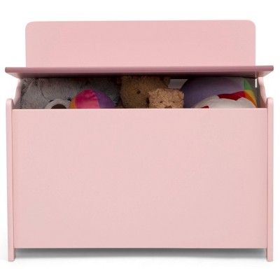 Blush Two-Tone Wooden Toy Box with Divider