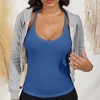 Anna-Kaci Active Women's Deep V-Neck Tank Top with Slim Fit and Adjustable Strap Detail - 4 of 4