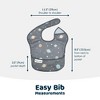 Tiny Twinkle Mess-Proof and Waterproof Baby Food Bib for Boys or Girls, Machine Washable and BPA-Free w/Adjustable Closure - 4 of 4