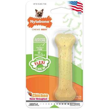 Nylabone Flexi Chicken Flavor Chew Dog Bone Toy - Petite (1 Pack)