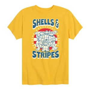 Boys' - Teenage Mutant Ninja Turtles - Shells And Stripes Short Sleeve Graphic T-Shirt - 1 of 4
