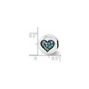 Black Bow Jewelry Sterling Silver with Lt Blue Crystals December Heart Luck Bead Charm - 3 of 4