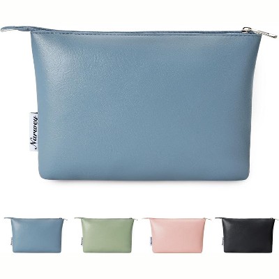 Narwey Small Makeup Bag for Purse Small Cosmetic Bag PU Leather Travel Makeup