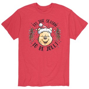 Men's - Winnie the Pooh - Tis The Season To Be Jolly Christmas Short Sleeve Graphic T-Shirt - 1 of 4