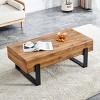 Minimalis Coffee Table With Metal Legs,Marble-Patterned Coffee Table,Coffee Table Unique,Coffee Table For Living Room -Maison Boucle - 2 of 4