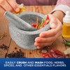 NutriChef 6'' Original Mortar and Pestle Set - Heavy Duty Unpolished Granite, 2 Cups Capacity - 4 of 4