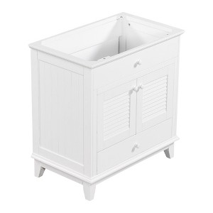 30" Bathroom Vanity with Sink, Bathroom Cabinet with Two Doors and One Drawer - 1 of 4