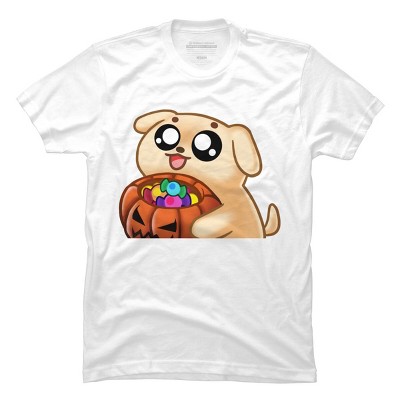 Men's Design By Humans Halloween Candy Pup By Puppers T-Shirt