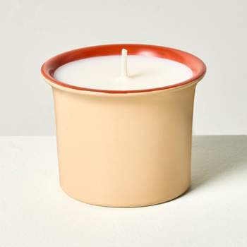 Two-Tone Ceramic Sunkissed Ginger Jar Candle Tan/Red - Hearth & Hand™ with Magnolia