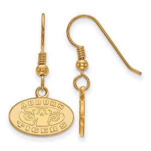 Black Bow Jewelry 14k Yellow Gold Plated Sterling Silver Auburn Tigers NCAA Dangle Earrings - 1 of 3