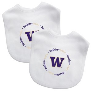 BabyFanatic Officially Licensed Unisex Baby Bibs 2 Pack - NCAA Washington Huskies - 1 of 4