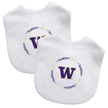 BabyFanatic Officially Licensed Unisex Baby Bibs 2 Pack - NCAA Washington Huskies