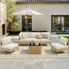 Buenhomino Patio Furniture Set – Outdoor Sectional Wicker Sofa with Cushions, All-Weather PE Rattan Conversation Set for Garden, Balcony & Poolside - 2 of 4