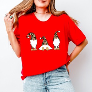 Simply Sage Market Leopard Gnomes Short Sleeve Tee - 2XL - Red - 1 of 4