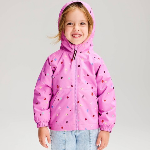 Детские куртки Cat & Jack Toddler Girls' Full Zip Friendship Bracelet Charm Print Softshell Jacket - Cat & Jack™ Mauve 5T
