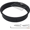GOCAPTAIN Inner Fire Pit Ring with Outdoor Steel Firepit Ring Large Bonfire Fire Pit Insert Round - Steel for High Temp, DIY Fire Ring Cooking Kit - 2 of 4