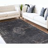 Gray and Black Medallion Non Skid Area Rug - 2 of 4