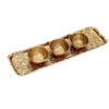Classic Touch Textured Gold 4 Bowl Relish Dish - 15.52"L - 2 of 3