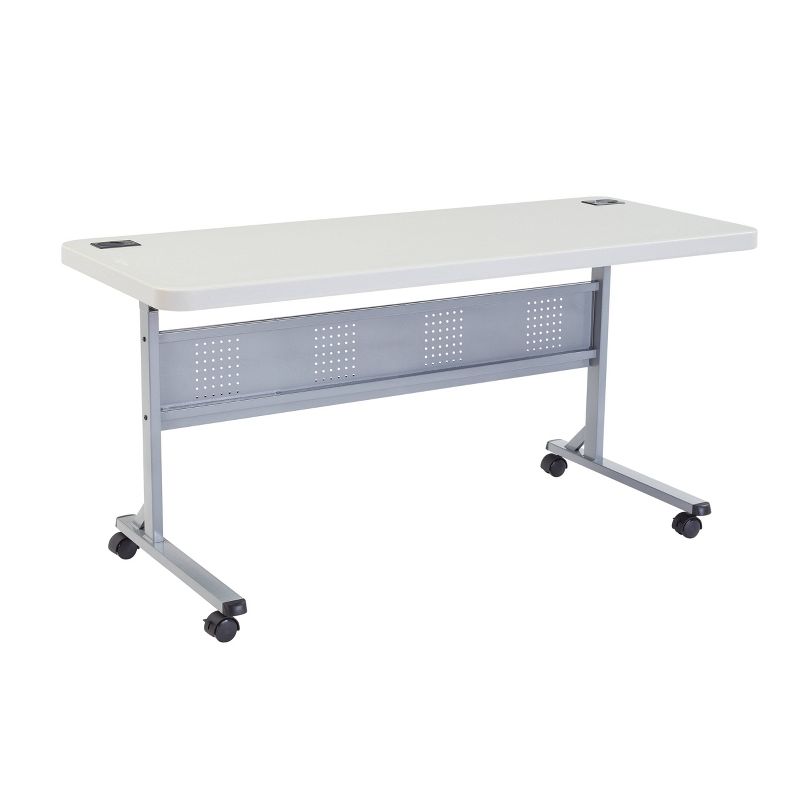 24&#34;x60&#34; Flip-N-Store Training Table Speckled Gray - Hampden Furnishings, 1 of 8