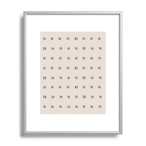 Urban Wild Studio desert check small charcoal Metal Framed Art Print - Deny Designs - 1 of 4