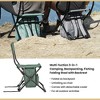 Arrowhead Outdoor Multi-Function 3-in-1 Compact Camp Chair: Backpack, Stool & Insulated Cooler, w/Bottle Holder & Storage Bag, Hiking (Forest Green) - 3 of 4