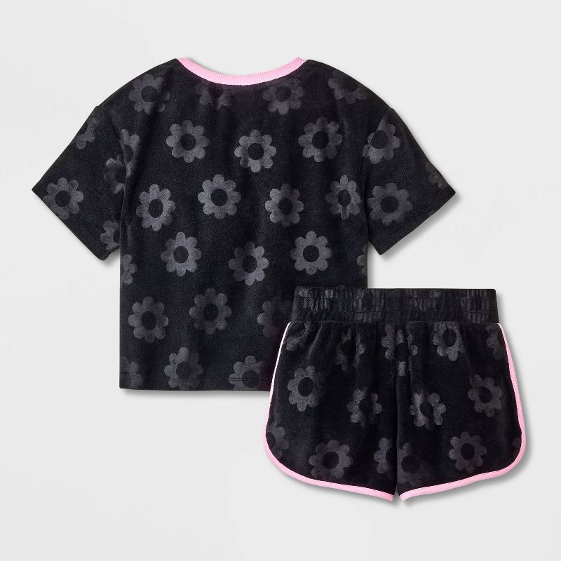 Girls' 2pc Terry Pajama Set - art class™, 3 of 6
