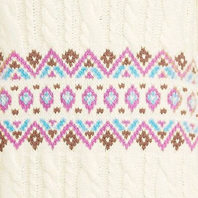 fresh ivory linear fairisle