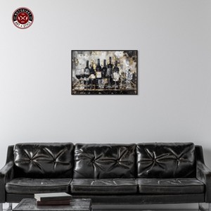 Notoriart Now Serving Champagne Bar Cart Art For Men Framed - 1 of 4