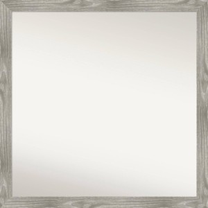 29" x 29" Non-Beveled Dove Square Bathroom Wall Mirror Gray Wash - Amanti Art - 1 of 4