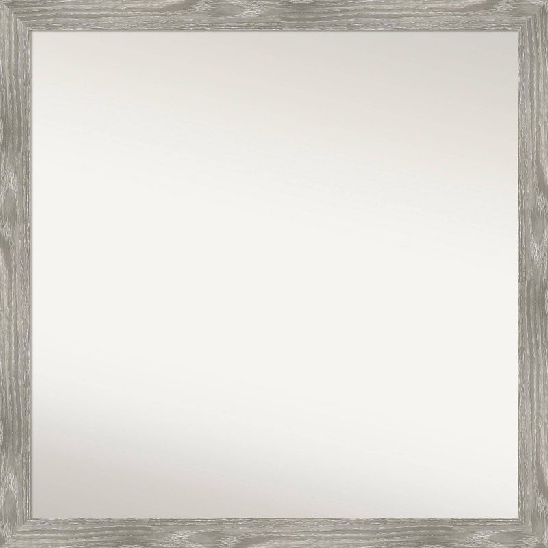 29&#34; x 29&#34; Non-Beveled Dove Gray Wash Square Wall Mirror - Amanti Art, 1 of 10