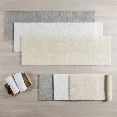 Plume Feather Touch Reversible Bath Rug Gray - Beautyrest