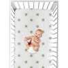 Sweet Jojo Designs Gender Neutral Baby Fitted Crib Sheet Boho Sun White and Green - 4 of 4