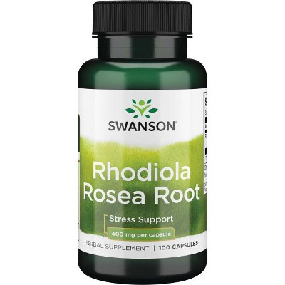 Swanson Full Spectrum Rhodiola Rosea Root, Supports Healthy Energy & Stress Levels, 400 mg (100 Capsules).