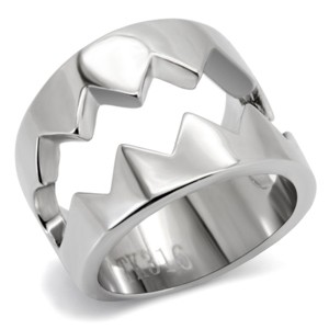 Slickblue Women's Polished Stainless Steel Ring, Minimalist Band Style, No Stone, Smooth Finish, Size 5-10 - 1 of 4