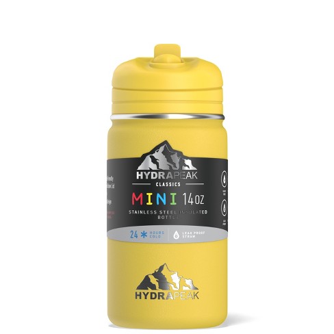 Hydrapeak Mini 14oz Insulated Kids Water Bottle With Straw Lid Lemon :  Target