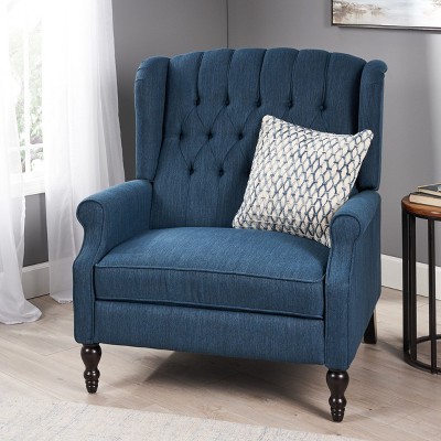 Unholstered Accent Chair One and Half Seater Recliner with Fabric for bedroom living rooom-Christopher Knight Home