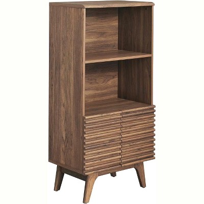 Walnut Mid-Century Modern Display Cabinet Bookshelf