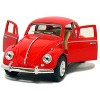 KiNSMART - 1967 Volkswagen Classic Beetle 5 Inch 1:32 Scale Die Cast Metal Model Toy (Red) - 2 of 4