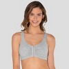 Fruit Of The Loom Womens Beyond Soft Front Closure Cotton Bra, 3-pack  Blushing Rose/grey Heather/white 36 : Target