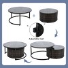 ELJGET Outdoor Conversation Set, 9 PCS Half-Moon Patio Sofa Set with 2 Round Coffee Tables & Cushions, for Garden, Balcony, Porch - 4 of 4