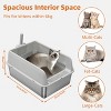 Artloge Large Stainless Steel Cat litter Tray Box Pet Cat Toilet with Scoop & High Wall Side for Odor Control & Anti-Leakage - 4 of 4