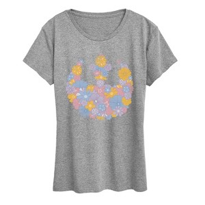 Women's - Star Wars - Rebel Flower Logo Short Sleeve Graphic T-Shirt - 1 of 4