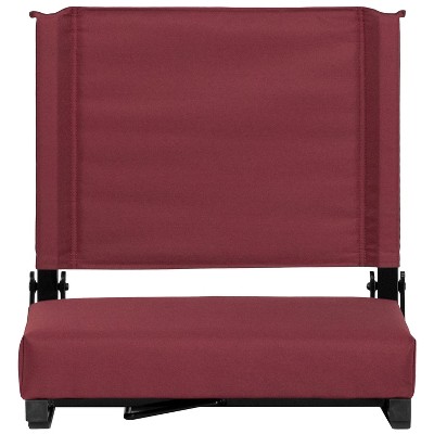 Compact Maroon Ultra-Padded Portable Stadium Seat Duo