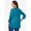 Woman Within Perfect Three-Quarter Sleeve V-Neck Tee - 3 of 4