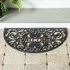 Evergreen Ornate Half Round Rubber Grate Mat Indoor and Outdoor Home Decor - image 2 of 4