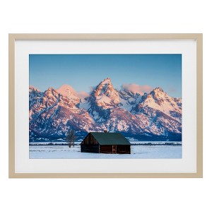 Stupell Industries Cabin In The Glowing Tetons Framed Print Under Glass Art - 1 of 4