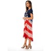 Riviera Sun Plus Size Womens Flag Sundress - Tie Dye American Flag Beach Cover Up - 2 of 3