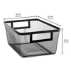 Metal Mesh Pantry Basket with Handles - Set of 4 - Matte Black - 2 of 4